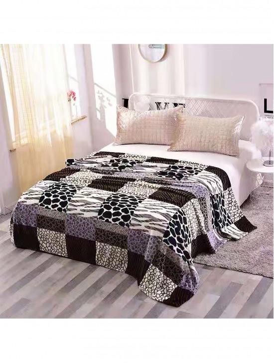 Embroidered Microfiber Soft Printed Flannel Blanket (with gift packaging) 